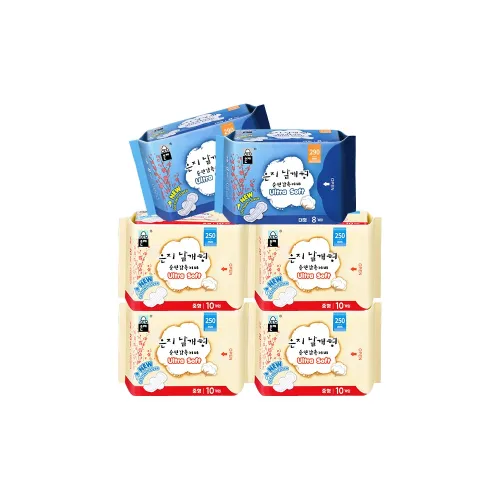 ENZHI 100% хлопок Дневной и ночной уход Комбинация Instant Сухой и свежий Дружественный к коже Мягкий 6 упаковок Всего 56 шт