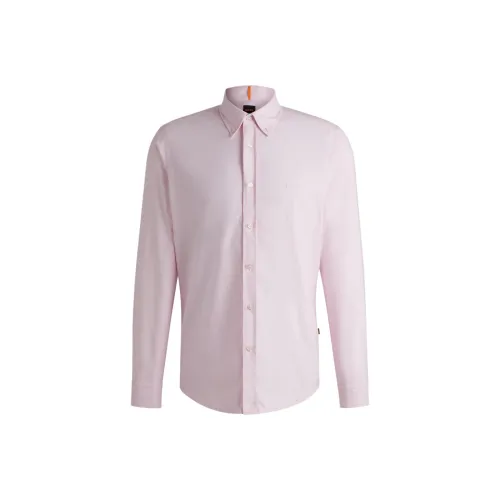 Hugo Boss Розовые Мужские Рубашки