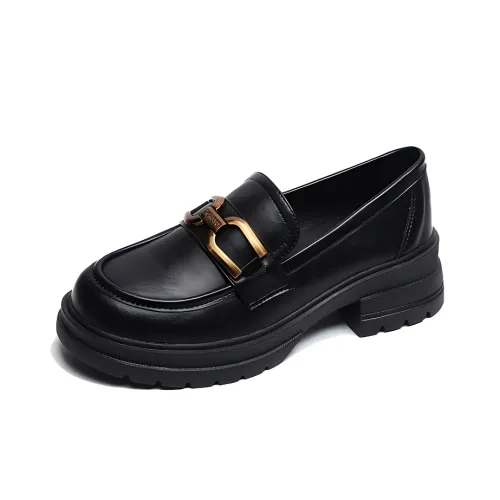 WEISHIBANGWEI Лоферы 5CM Женские Черные
