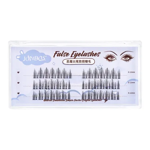 JONBOS Демон Острый Ласточкин хвост Стиль Искусственные ресницы SUPERNATURAL Искусственный Реализм Одиночный Кластер Glue Style Сегментированные
