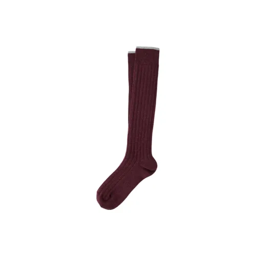 BRUNELLO CUCINELLI 1 упаковка Амарант Фиолетовый Мужские Носки до колена