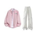 Red White Striped + Gray Beige Pants  
Красный Белый Полосатый + Серый Бежевый Брюки