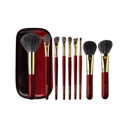 AOLANLA Jiuzhou 9 шт Наборы одежды с кистями для макияжа Контуринг Основа Фиксирующий Портативный Детали Мягкая кожа Дружелюбный к тени Форма