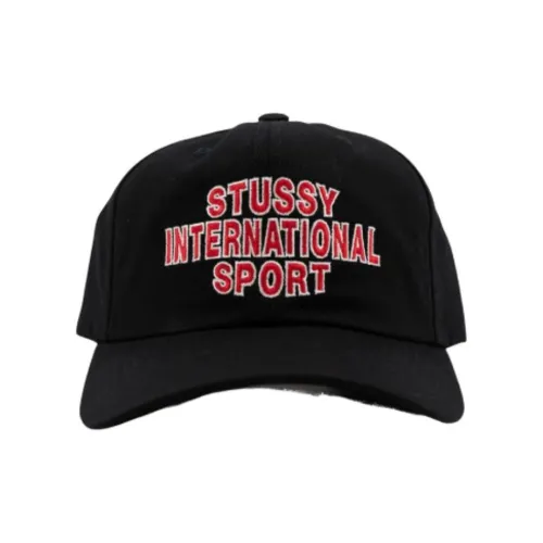 Stussy Cotton Baseball Caps SS25 Men's Black