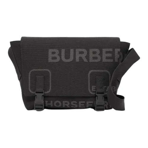 Burberry Horseferry Кожа Курьерская Сумка Сумка через плечо Маленькая Мужская Черная