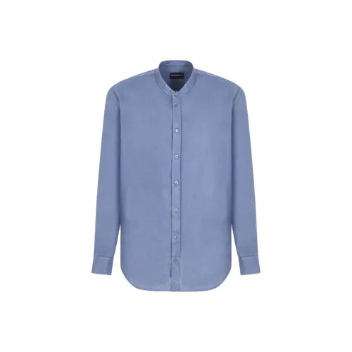 EMPORIO ARMANI Рубашка Мужская Светло-Синяя