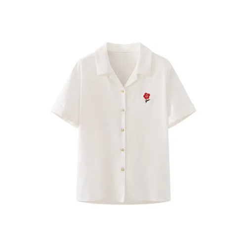 NINGCAIYUER Белые Женские Рубашки