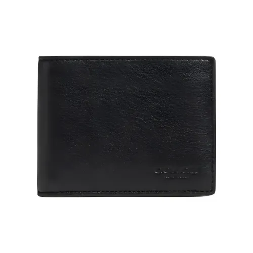 COACH Держатель для карт из телячьей кожи кошелек мужской черный