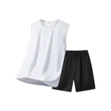 Комплект (белый топ+черные брюки)