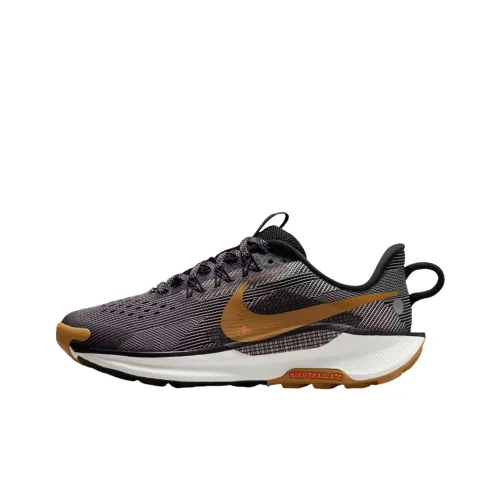 Nike Pegasus Trail 5 Устойчивый к истиранию Низкий Топ Детские Беговые Кроссовки Черный Коричневый Подростки