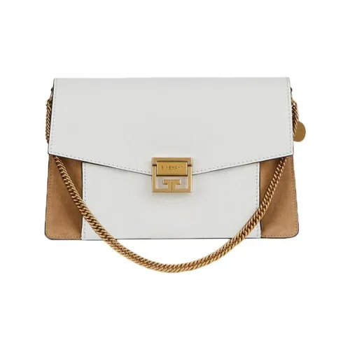 GIVENCHY GV3 Series Коровья кожа Сумка через плечо Средняя Женская Белая и КАМЕЛ