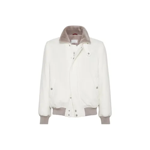 BRUNELLO CUCINELLI SS25 Куртки и Пальто Мужской Белый