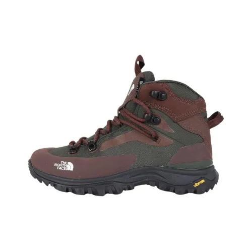 THE NORTH FACE Creston Hike Износостойкий и Водонепроницаемый Высокий Топ Походная обувь Женская Темно-зеленый Коричневый