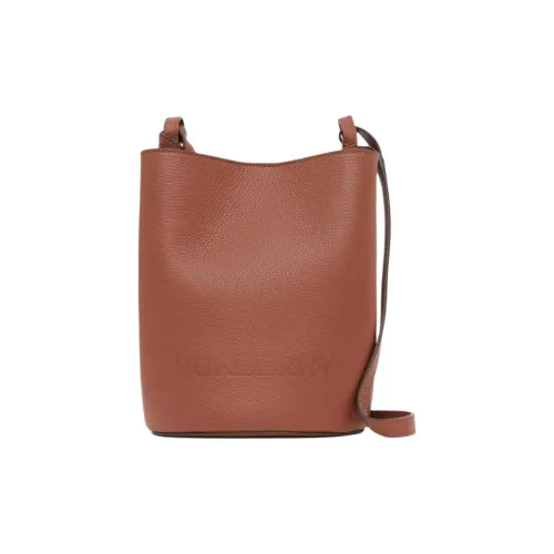 Burberry Телячья кожа Ведрообразная Сумка Портативная Сумка через плечо Сумка через плечо Женская Коричневая