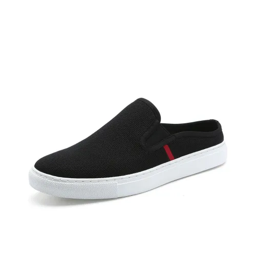 SENJIALUO Шов Slip-resistant Abrasion-resistant Домашние тапочки Мужские Черные