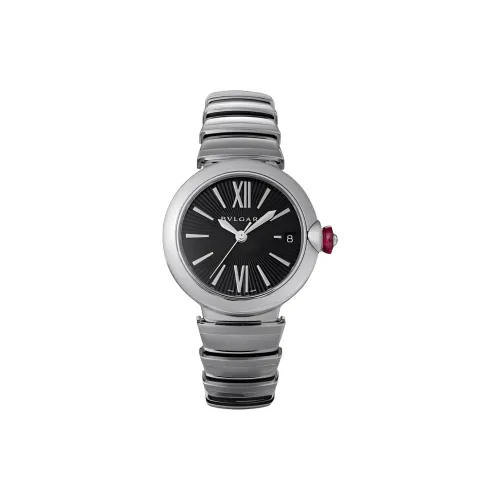 BVLGARI Women's Watch Кварцевый механизм ремешок из нержавеющей стали 33 мм черный циферблат