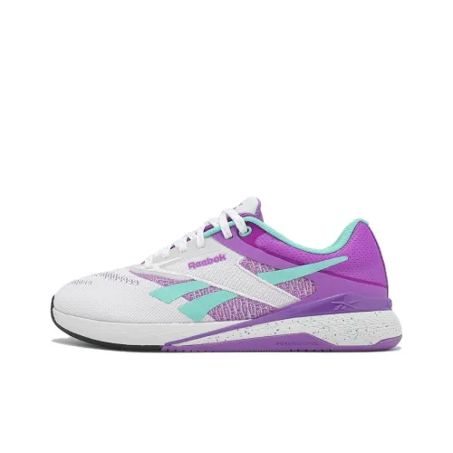 Reebok Nano X5 Устойчивые к истиранию низкие кроссовки для тренировок женские фиолетовые и белые