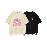 Экрю (Mw Любовь и Понимание) + Черный (Mw Милый Розовый Медвежонок Логотип на Груди)