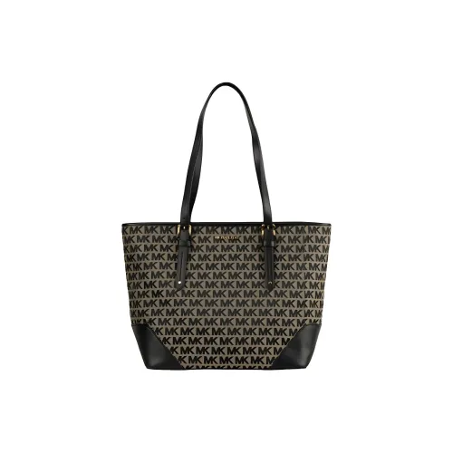 MICHAEL KORS Lillian Холст и Кожаная Сумка-тоут Сумка для покупок Сумка через плечо Женская Черная