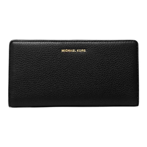 MICHAEL KORS Bryant Litchi Grain Leather Wallet Large Women's Black