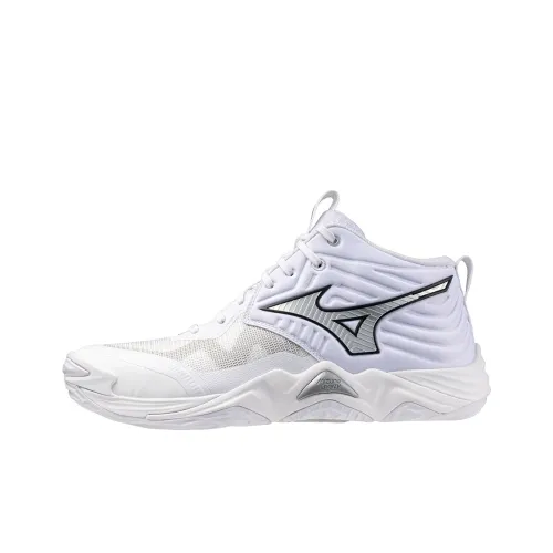Mizuno WAVE MOMENTUM ELITE MID Топ Кроссовки для тренировок Унисекс Белый