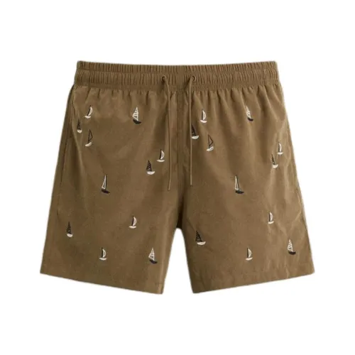 ZARA Коричневые Мужские Плавательные Шорты