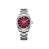 Красный циферблат часов