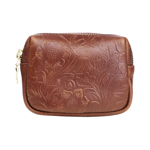 FANGO Кошелек для монет из натуральной коровьей кожи унисекс разноцветный