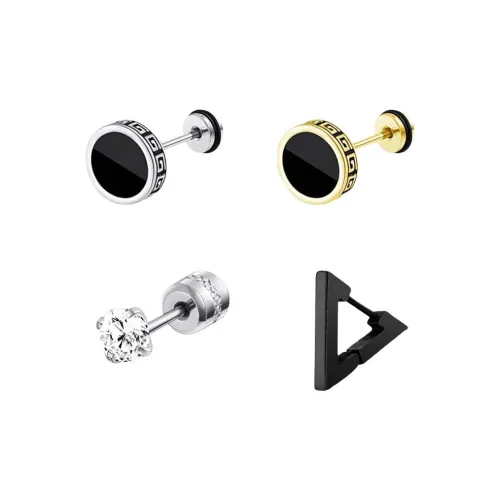 DAIRUO Титановые стальные серьги-гвоздики для мужчин