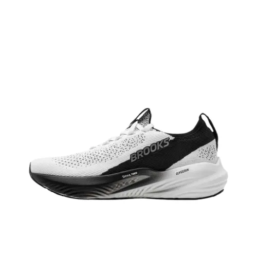 Brooks Glycerin StealthFit 22 Амортизация Низкий Топ Беговые кроссовки Женские Белый Черный