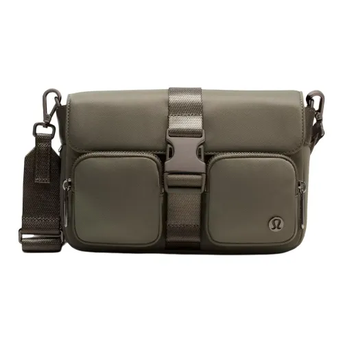 lululemon Нейлоновая сумка через плечо стандартная женская темно-зеленая