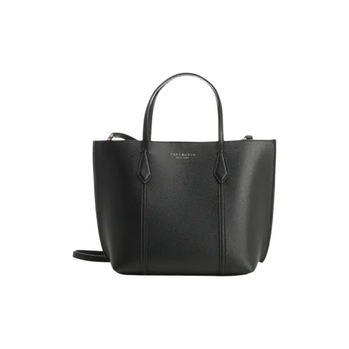 TORY BURCH Perry Коровья кожа Тоут Сумка Сумка для покупок Сумка Маленькая Женская Черная