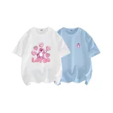 Белый (Любовь и Понимание) + Ледниково-синий (Милый розовый Медвежонок Логотип на груди)