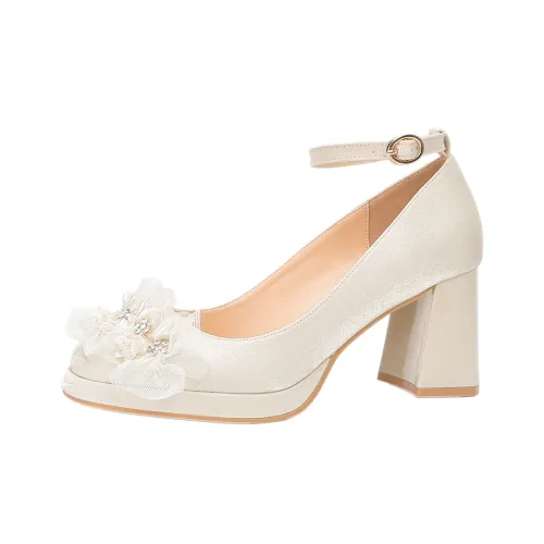 GOSO Грубый каблук Высокие каблуки Женские Абрикос