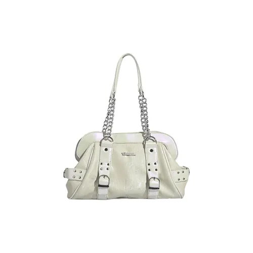 LINLIYOUMAO Синтетическая кожа Байкер Сумка Индивидуальный Тоут Подмышечный Сумка на плечо Средний Женские Экрю