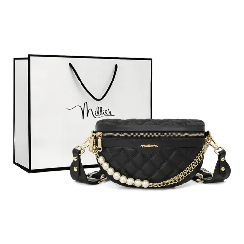 MILLIE'S Сумка через плечо из коровьей кожи стандартная женская черная