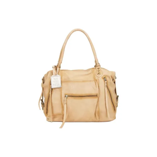 FREE PEOPLE Телячья кожа Сумка Маленькая Женская Коричневая Желтая