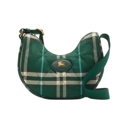 Burberry Сумка Кросс-боди Horseshoe Регулируемый Текстильный Ремень Застежка-молния Вручную Прокрашенные Края