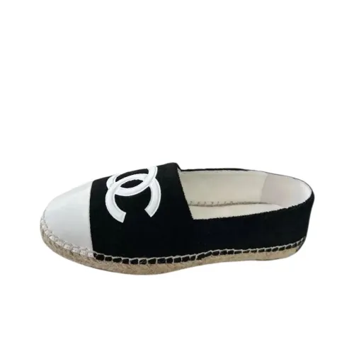 CHANEL Эспадрильи Женские Белые Черные