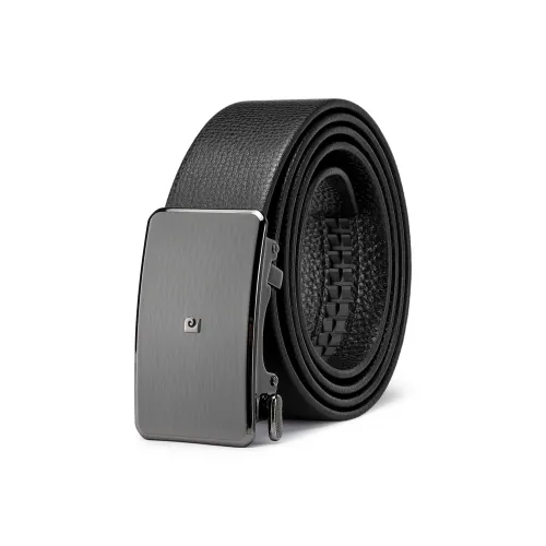 PIERRE CARDIN Ремни из крупнозернистой текстуры коровьей кожи Мужской Черный 3,45CM