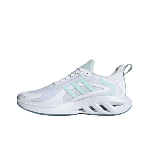 Adidas ALL DAY POWER Амортизация Устойчивость к истиранию Дышащие Низкие Беговые кроссовки Унисекс Белый Зеленый