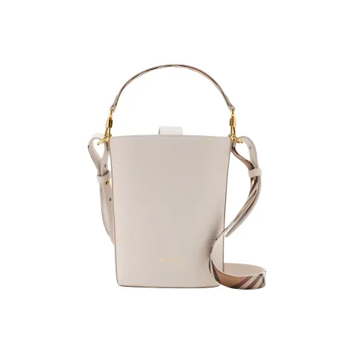 Burberry Телячья кожа Ведрообразная сумка Сумка через плечо Сумка для женщин Цвет известняк