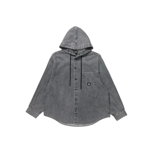 ABLE JEANS Дымчато-серый Мужские Рубашки