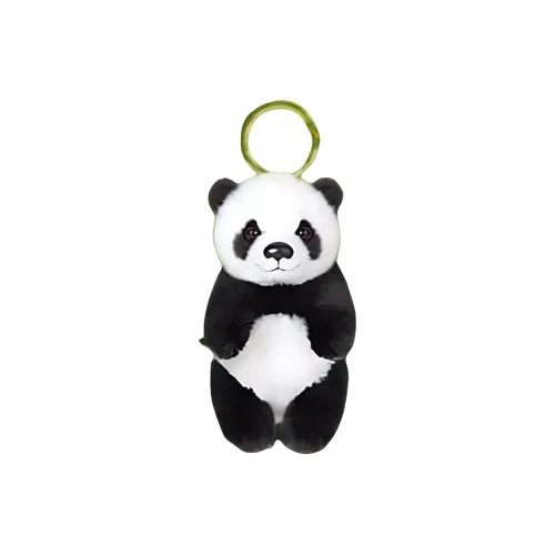 ZHONGGUOGUOJIADILI Мягкая кожа Дружелюбный Плюшевый Ткань Сумка Аксессуар Сумка с Подвеской Украшение Унисекс Черный Белый Панда