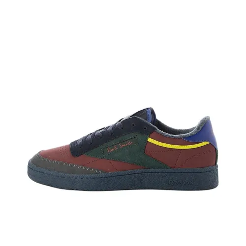 Paul Smith x Reebok CLUB C 85 VINTAGE Низкие Кроссовки для скейтбординга Мужские Красные Зеленые Синие