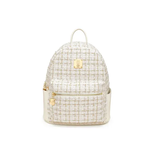 Disney Winnie The Pooh Ткань ПУ (полиуретан) Рюкзак Стандартный Женский Черный Белый