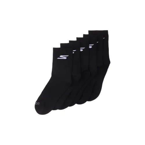 Skechers Черные 3 шт BLAK Женские Носки до икры MID