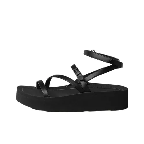 HERMES Liberte One Ремень Сандалии Женские Черный