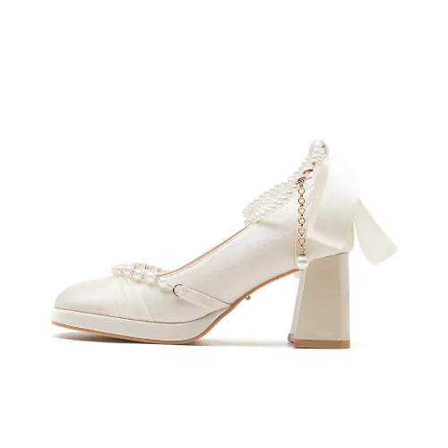 GOSO Грубый каблук Высокие каблуки Женские Абрикос