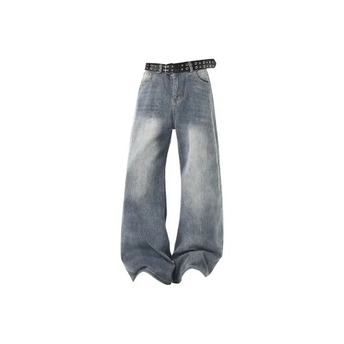 SCRM Синие Унисекс Джинсы